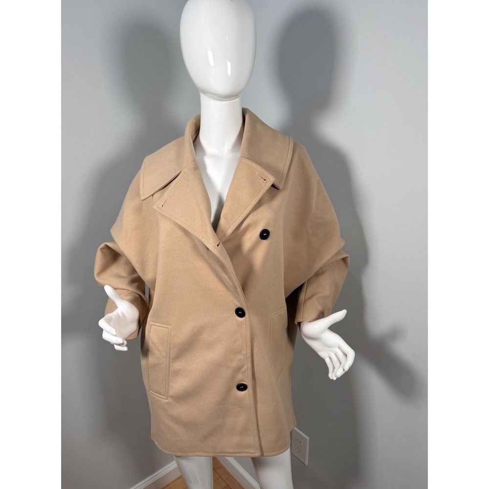 Commense Solid Oversized Pocket Button Coat  Khaki‎ size XS - Picture 6 of 10